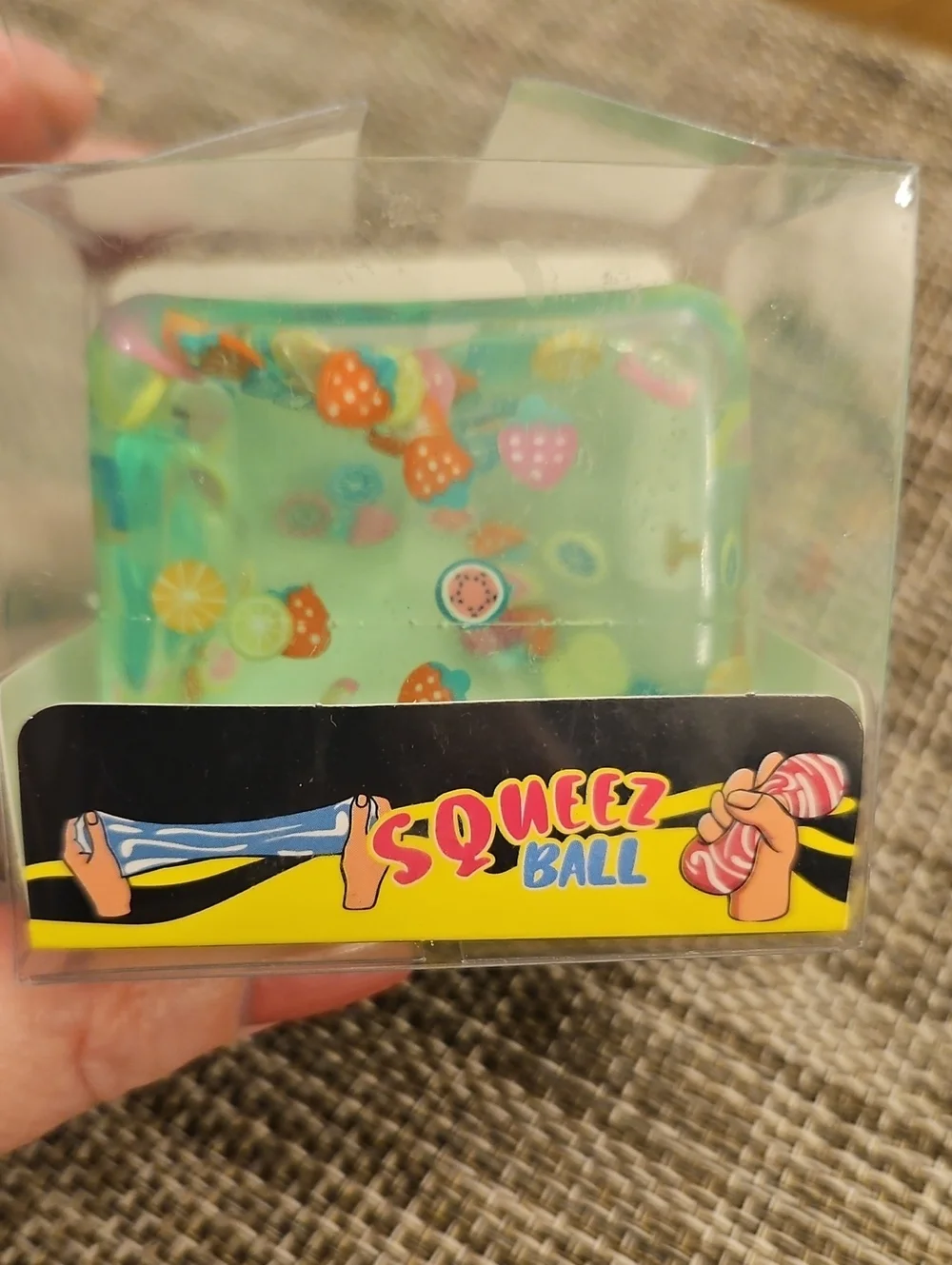 NEW! Squeez Ball Fruit Print Squeeze Ball Green